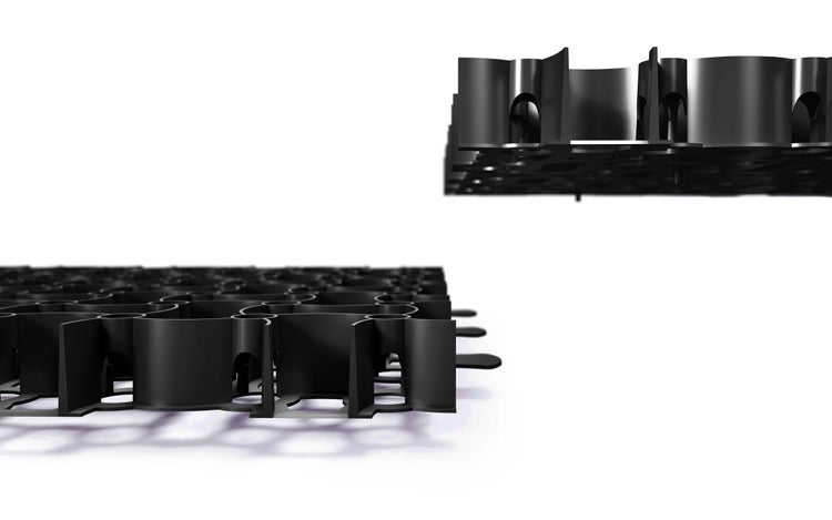 BigDean16x Rasengitter Paddockplatte SCHWARZ 50x50 cm Reitplatzmatten Rasenmatten Rasenwaben Kiesgitter Parkplatzrasen 4 m²