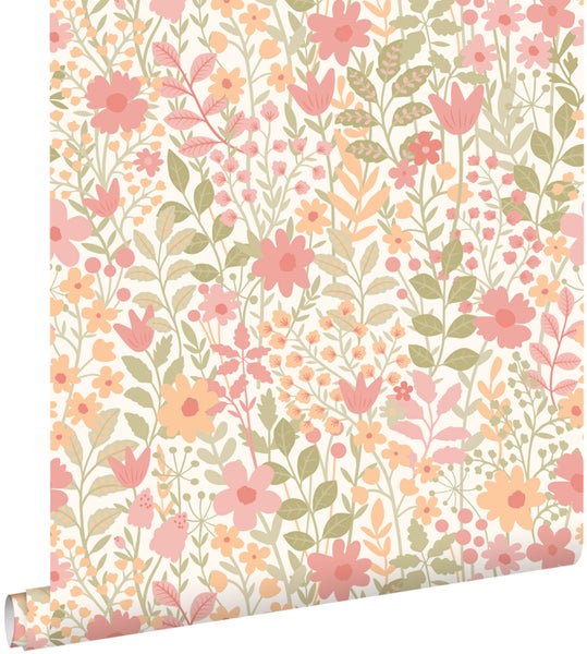 Tapetenrolle mit Blumenmuster