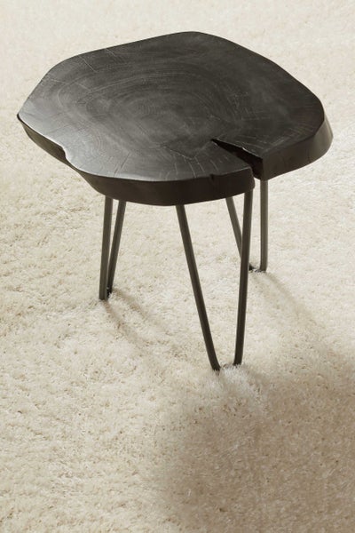 Teppich Creme Weiß Hochflor Flavio Homie Living 200x200 cm