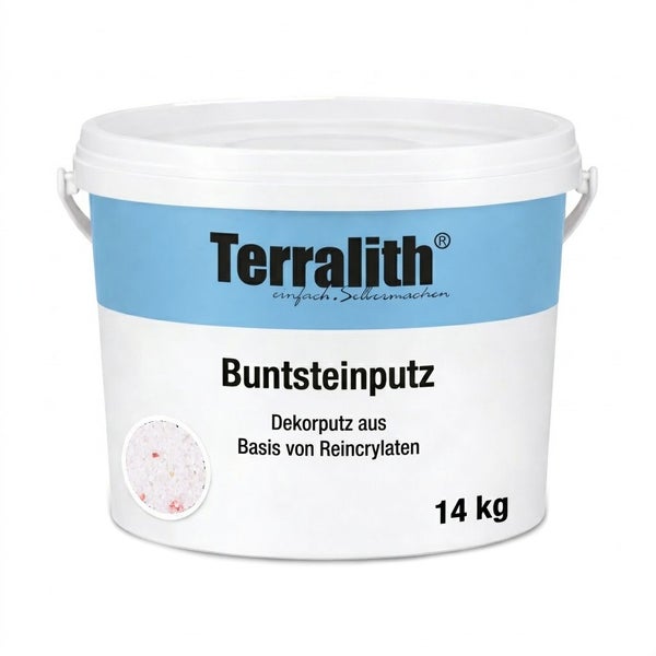 Terralith Buntsteinputz 14 Kilogramm, Dekorputz auf Basis von Reinacrylaten.