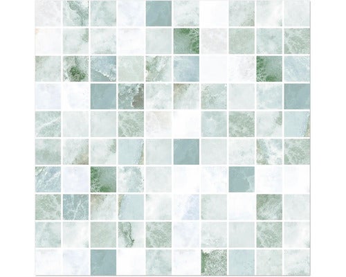 Mosaikfliesen mit quadratischen Steinen