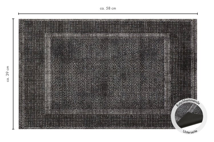 Fußmatte Barbara Becker Square 39 x 58 cm in Anthrazit