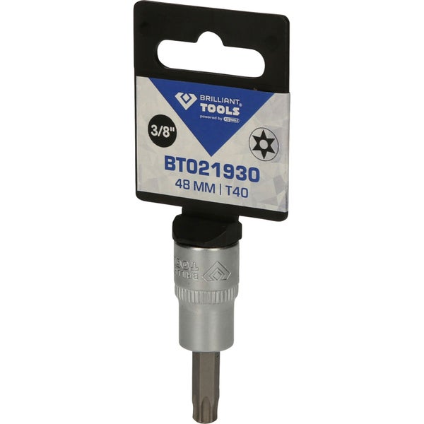 BRILLIANT TOOLS 3/8 Torx-Bit-Stecknuss mit Stirnlochbohrung TB40 - BT021930