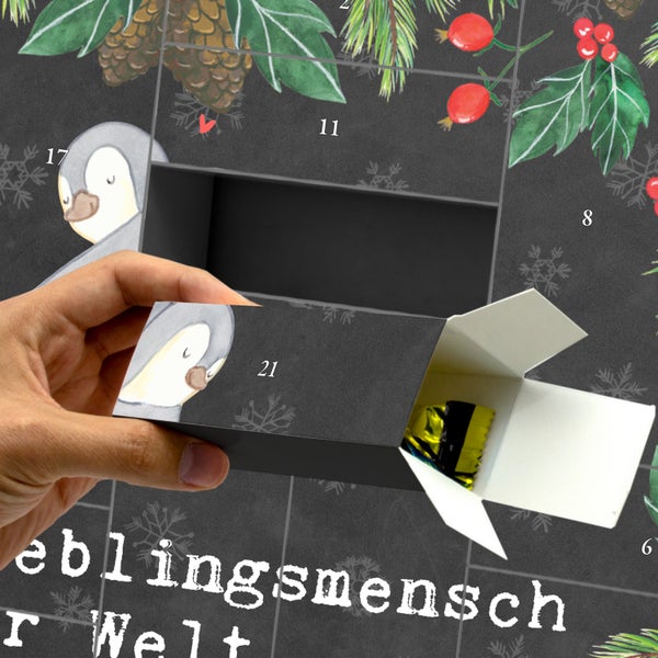 Mr. & Mrs. Panda Befüllbarer Adventskalender Pinguin Bester Lieblingsmensch der Welt - Schwarz