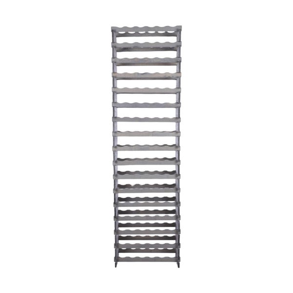 Weinregal VINOTECA FLEX PRO HxBxT 233x65x28cm 102 Flaschen auf 17 Ebenen Massives Kiefernholz Grau