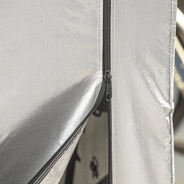 Detailansicht eines Growzelts mit Reißverschluss