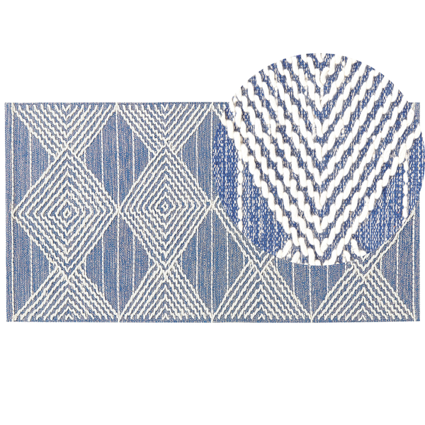 Teppich DATCA Blau 80 x 150 cm Wolle