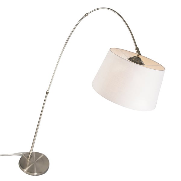 Gebogener Stehleuchte mit Stoffschirm