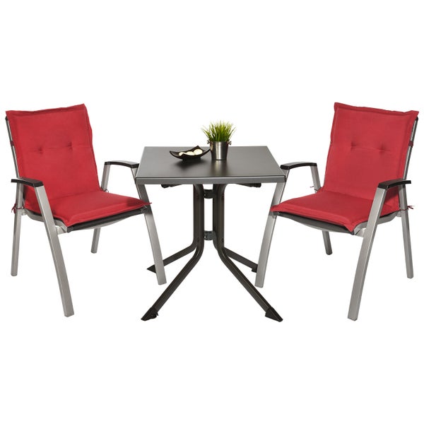 Beautissu Loft NL Niederlehner 100x50x6cm Rot (4tlg)