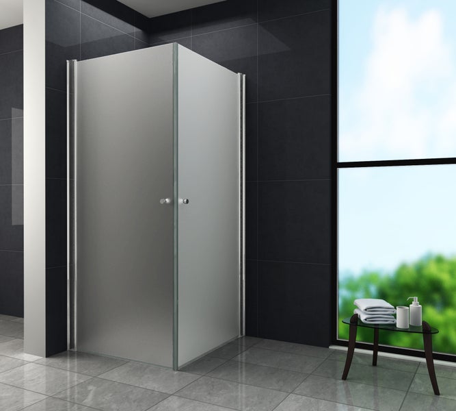 Moderne Duschkabine aus Glas im Badezimmer