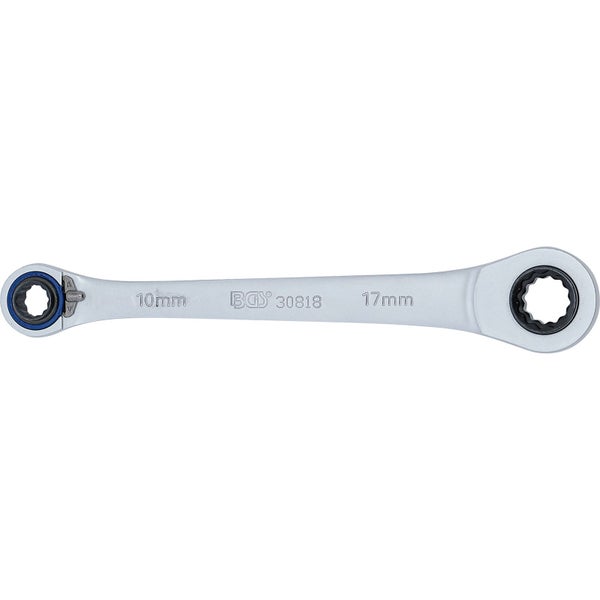 Ringratschenschlüssel mit 10 Millimeter und 17 Millimeter Maulweite