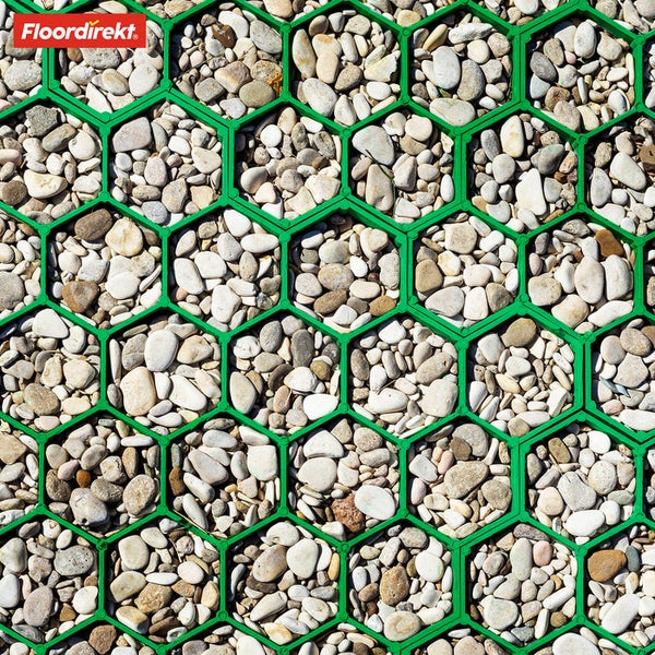 FLOORDIREKT Rasengitter - Paddockplatte für Bodenverstärkung - Strapazierfähig - Grün - 50 x 50 cm