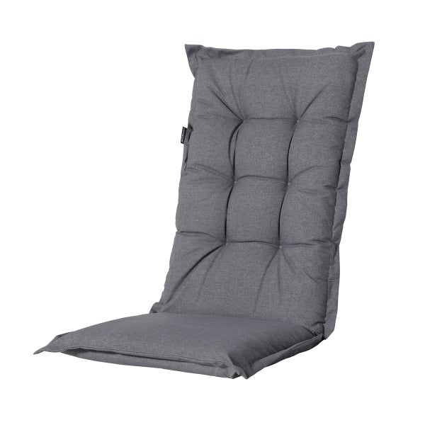 Hochlehnerauflage Oxford grau - Ca. 123x50 cm - 4er-Set