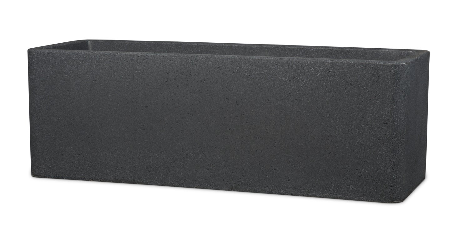 Scheurich Alea Box 80, Pflanzgefäß/Blumentopf/Pflanzkasten, rechteckig,  aus Kunststoff Farbe: Schwarz-Granit, 79,5 cm Breite, 29 cm Tiefe, 27 cm hoch, 35,5 l Vol.