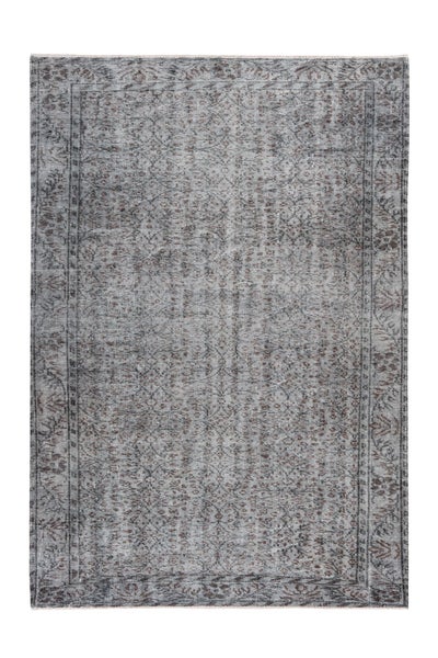 Flachflor Teppich Jengo Grau Vintage 80 x 150 cm