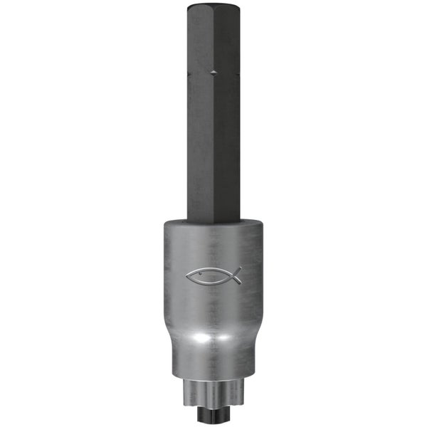 Fischer Steckschlüssel-Bit aus Stahl mit Sechskantschaft, Fischer Logo.