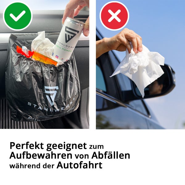 Automüllbeutel 60 Stück 4,5 Liter 23 x 30 cm extra starke Abfallbeutel