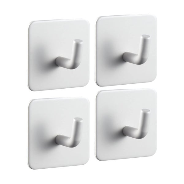 DEKAZIA 4er Set Klebehaken Milk Coffee aus Edelstahl,