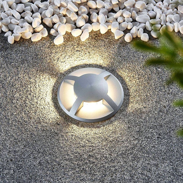Lucande Bodeneinbauleuchten Milara (wasserdicht (Modern) in Alu aus Aluminium (1 flammig, GU10) - Bodeneinbauleuchte außen