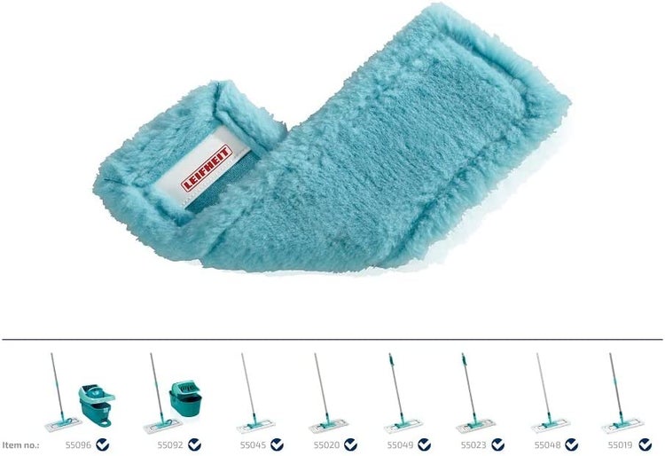 Leifheit 2er Set Wischbezug Profi XL static plus, für alle Bodenarten, zieht Staub und Haare an wie ein Magnet, Bodenwischer Ersatzbezug für glatte Böden, Staubwischer für den Boden