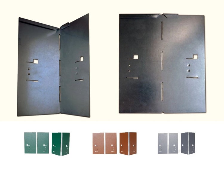 Winkelkante für Zaunbau aus Metall, verschiedene Farben, Zubehör für Sichtschutzelemente zur stabilen Montage und Verbindung von Paneelen.