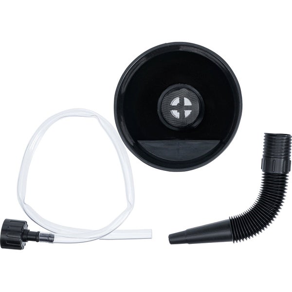 Ölwechsel-Set bestehend aus Auffangbehälter, Schlauch und Adapter