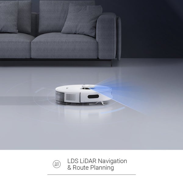 Saugroboter mit LDS-LiDAR Navigation unter Sofa