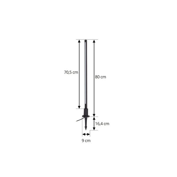 Lindby LED Außenleuchte Neano (Modern) in Schwarz aus Aluminium (1 flammig, ) - Wegeleuchte Pollerleuchte Wegelampe Sockelleuchte