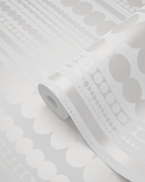 Rolle Vinyltapete mit geometrischem Muster aus Kreisen und Punkten