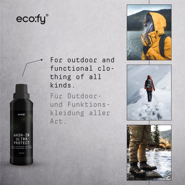 eco:fy Wash-In Ultra Protect • Einwaschimprägnierung für Outdoor- und Funktionskleidung