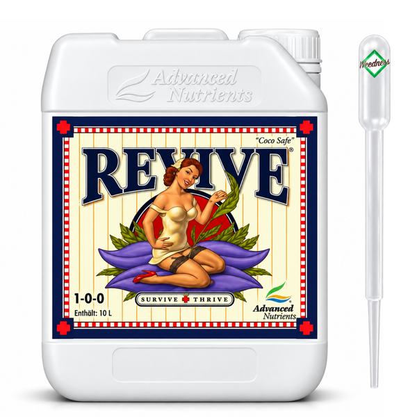 Advanced Nutrients Revive Pflanzendünger 10 Liter Kanister mit Pipette zur Pflanzenrettung.