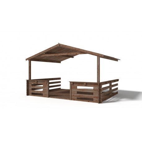 Gartenhaus, Gerätehaus 24m2 - 4x4m - 28mm - Imprägniert