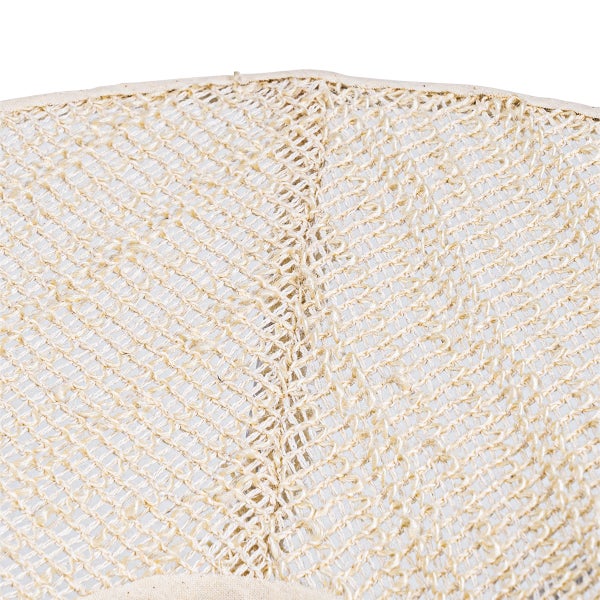 Detailansicht eines geflochtenen Lampenschirms