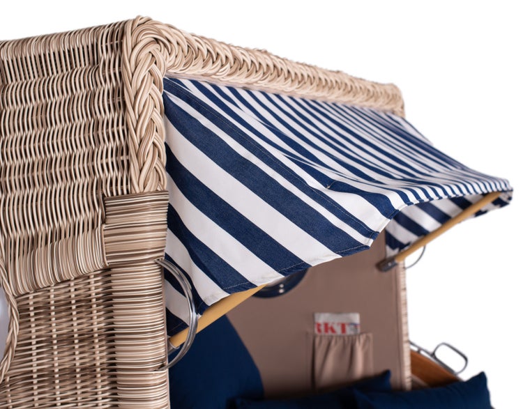 Strandkorb Rantum Grande Teak PE shell Dessin 518