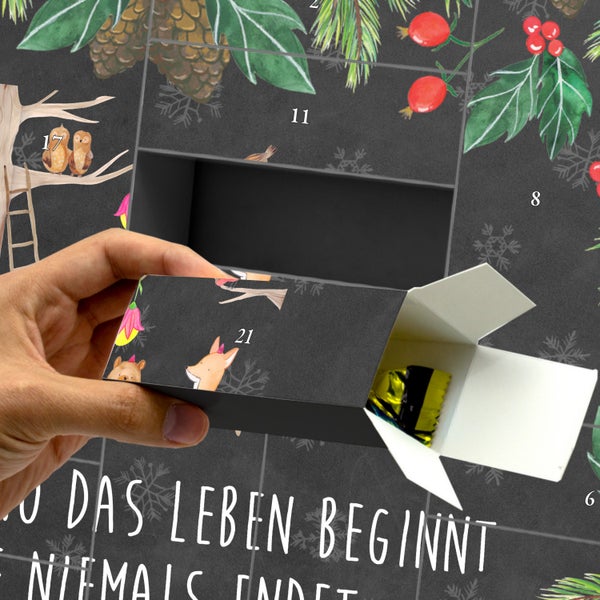 Mr. & Mrs. Panda Befüllbarer Adventskalender Waldtiere Picknick - Schwarz