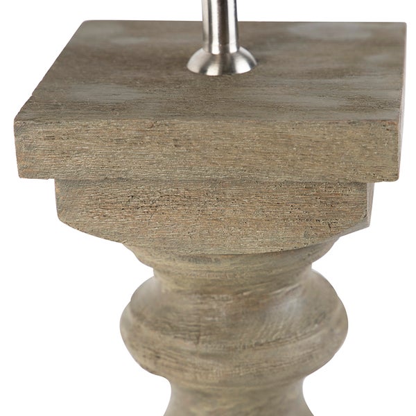 Land Tischlampe ohne Schatten Vintage grau Holz - Ysop