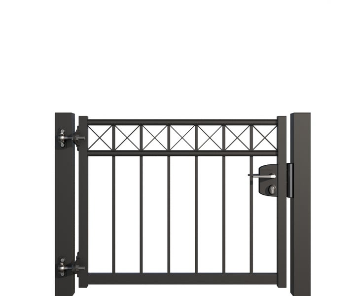 Metall Gartentür mit Schloss
