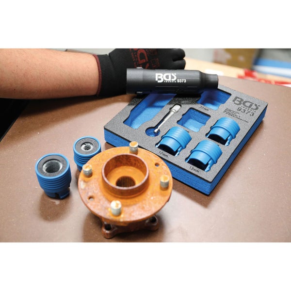 BGS Technic 9373 Bremsenreinigungsbürsten Set mit Radnabe
