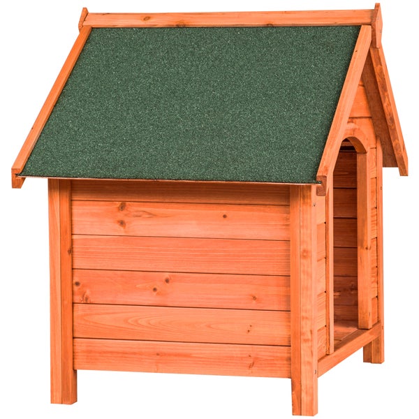 Hundehütte tectake Bailey 72 x 65 x 83 cm aus lasiertem Holz braun