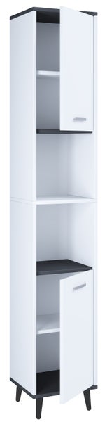 Holz Badmöbel Bad Hochschrank Badschrank Landos