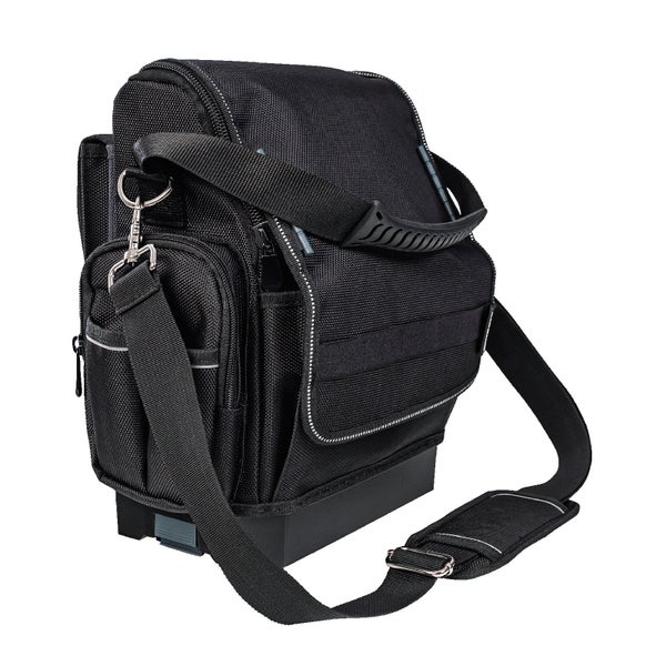 Schwarze Werkzeugtasche mit Schultergurt