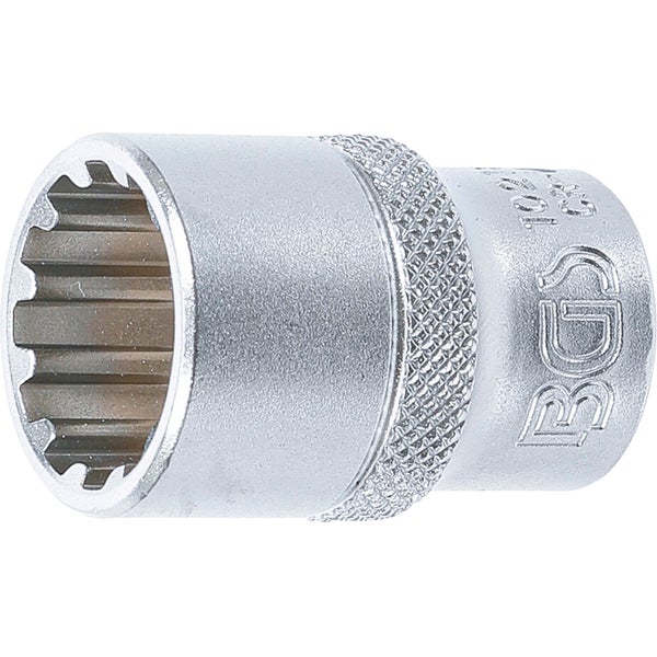 BGS Steckschlüssel-Einsatz Gear Lock Antrieb Innenvierkant 12,5 mm (1/2) SW 18 mm - 10218