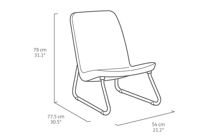 Keter Rio Loungeset - 2 Personen - 3-teilig - Anthrazit