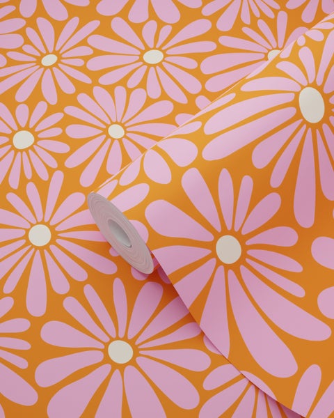 Rolle Tapete mit Blumenmuster