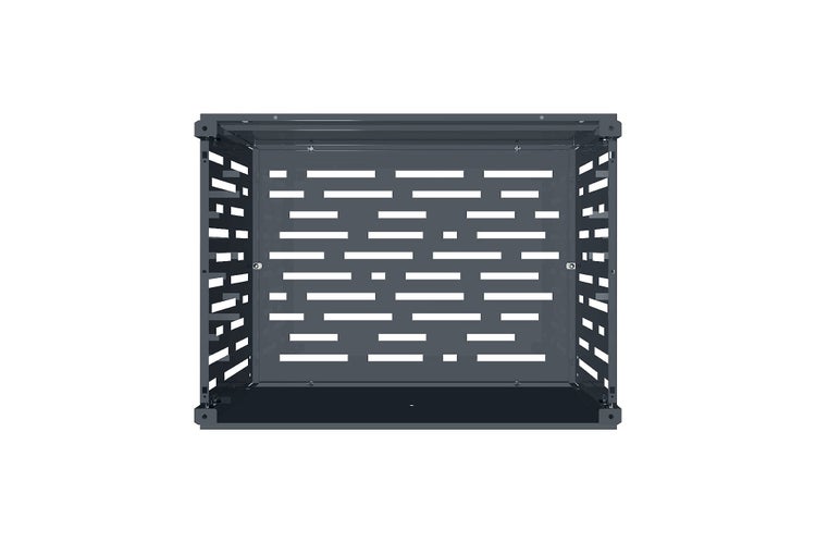 Komposter mit horizontalen Schlitzen zur Belüftung