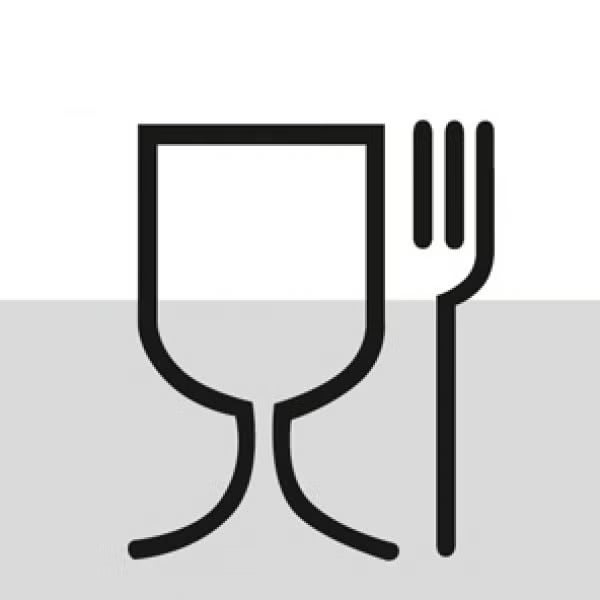 Lebensmittelechtheitszeichen als Symbol für für Lebensmittelkontakt geeignete Produkte