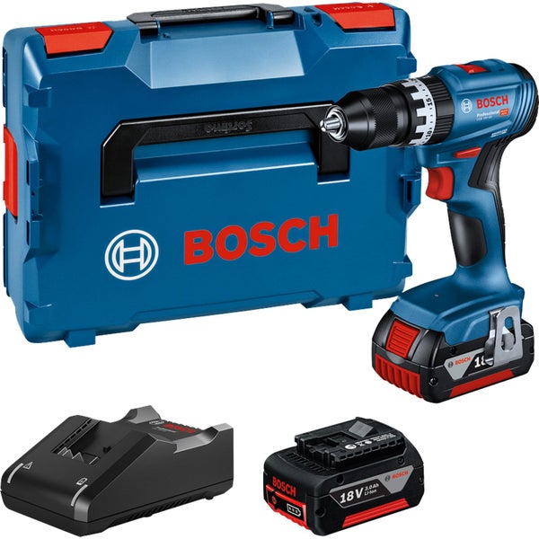 Bosch Akku-Bohrschrauber GSB 18V-45 2x 3,0 Ah Akku + Ladegerät in L-Boxx - 06019K3305