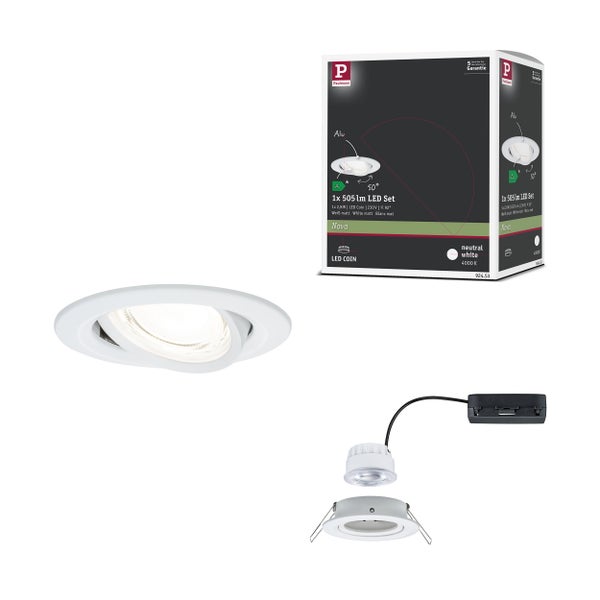 Paulmann LED Einbauleuchte Nova Set mit 505 Lumen und 4000 Kelvin inklusive Verpackung
