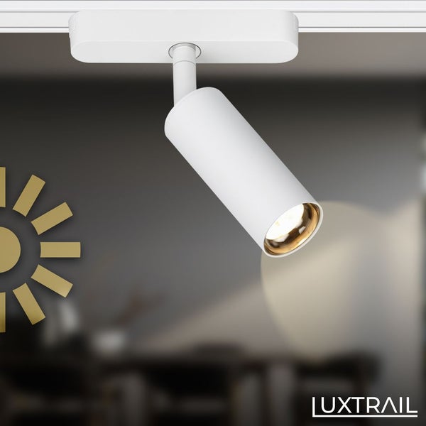 Briloner Luxtrail Schienensystem, Komplettset, 6x LED Spots, Warmweiß, L-Form, Weiß, 3m