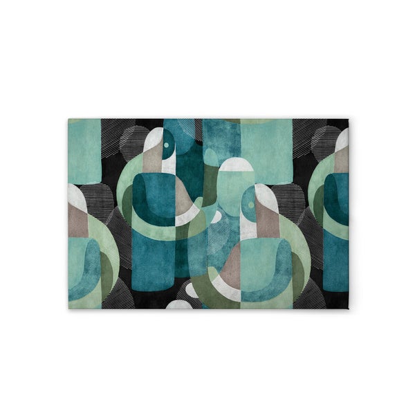 Teppich mit abstraktem, geometrischem Muster